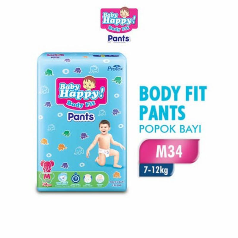 baby happy body fit pants S38, m32, l28, xl26, xxl24