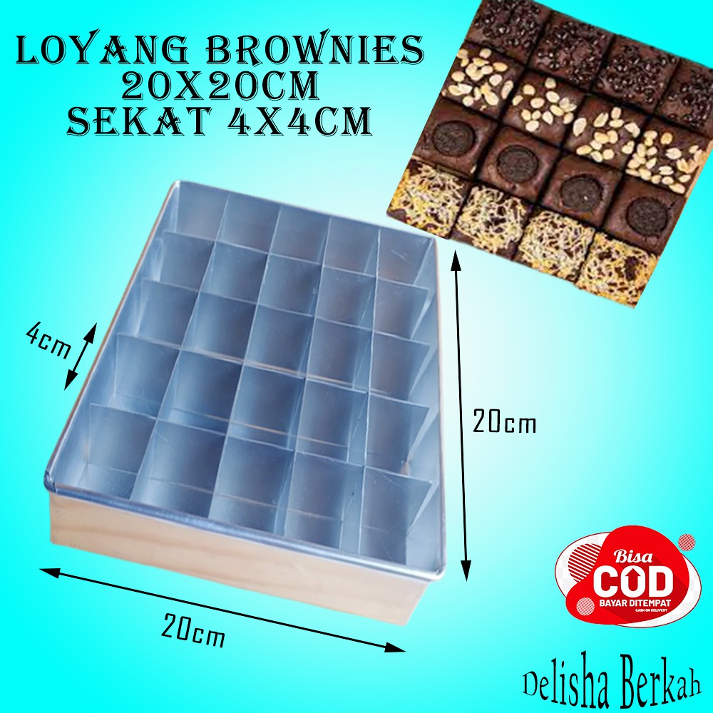 Loyang Brownies Sekat Loyang Kue Brownies Loyang Brownies Mini