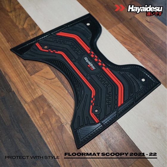 Karpet Motor Floor Mat NEW SCOOPY 2021-2022  Hayaidesu Body Protector Aksesoris Honda