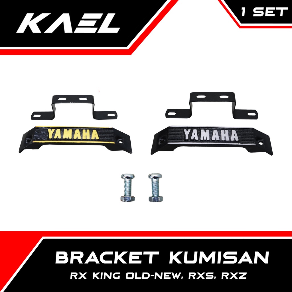 Bracket Kumisan Yamaha RX King Old-New &amp; RXZ &amp; RXS-Special-Spesial Lampu LED Kumis Braket-Breket Shock Breaker Depan RXKing-RXK Variasi Gold-Silver-Emas