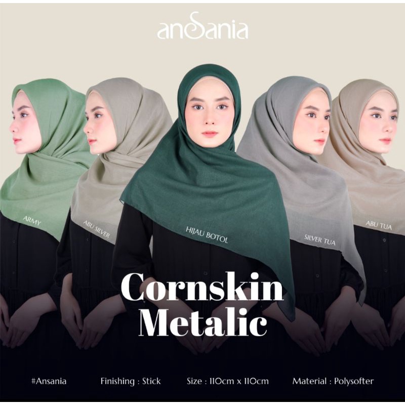 jilbab segiempat cornskin metalic/jilbab segiempat corn skin/cornskin metalic/segiempat cornskin