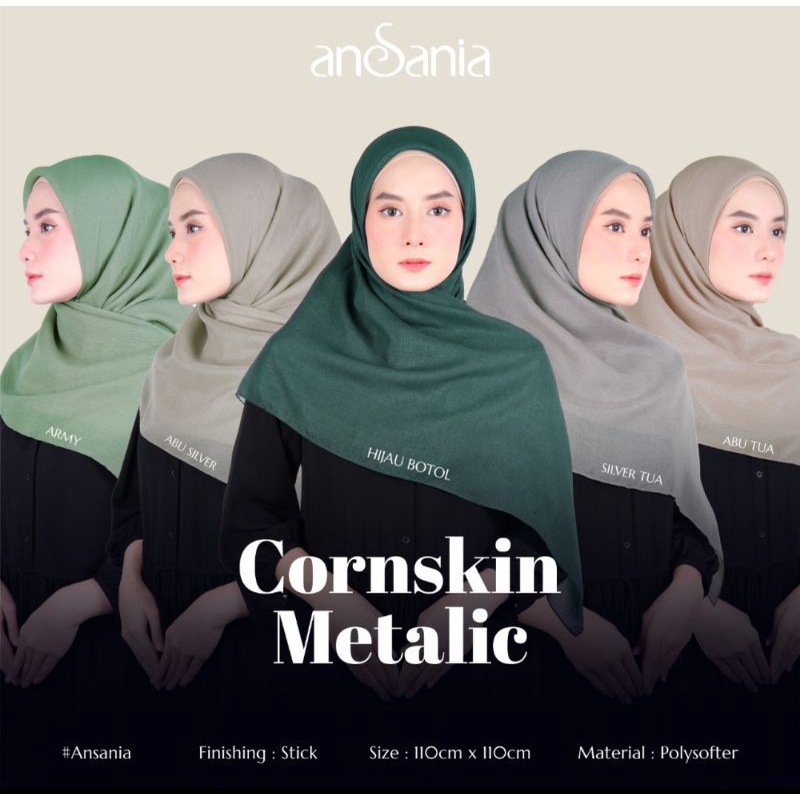 jilbab segiempat cornskin metalic/jilbab segiempat corn skin/cornskin metalic/segiempat cornskin