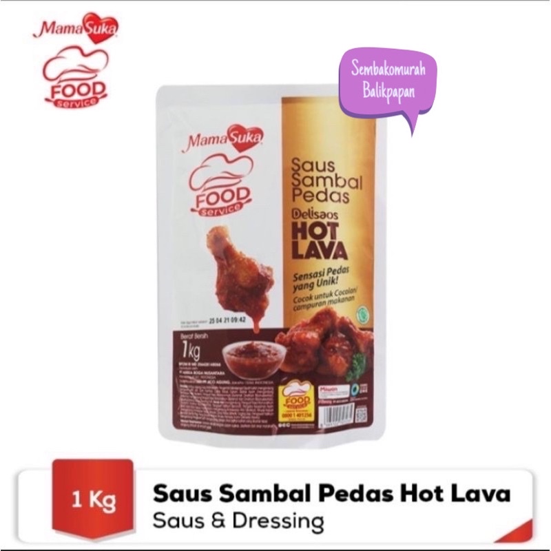 

MamaSuka Delisaos Hot Lava 1 Kg / Saus Sambal Pedas