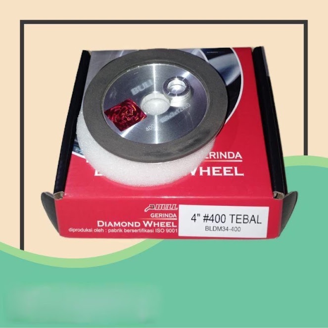 Batu Asah BULL 4" / Diamond Grinding Wheel 4" GRIT 240 DAN 400 ORIGINAL BULL