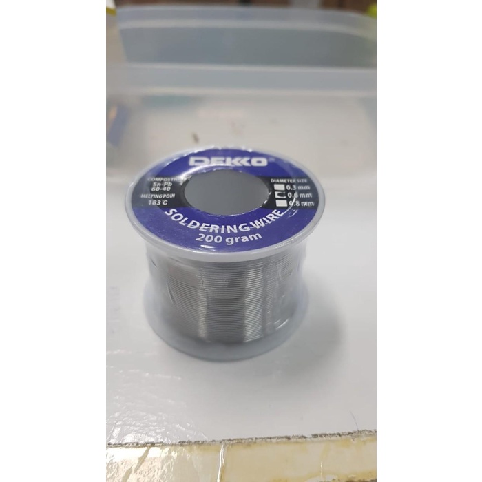 Timah Solder Timah Solder Dekko (Solder Tin) 0.6Mm - 200 Gram