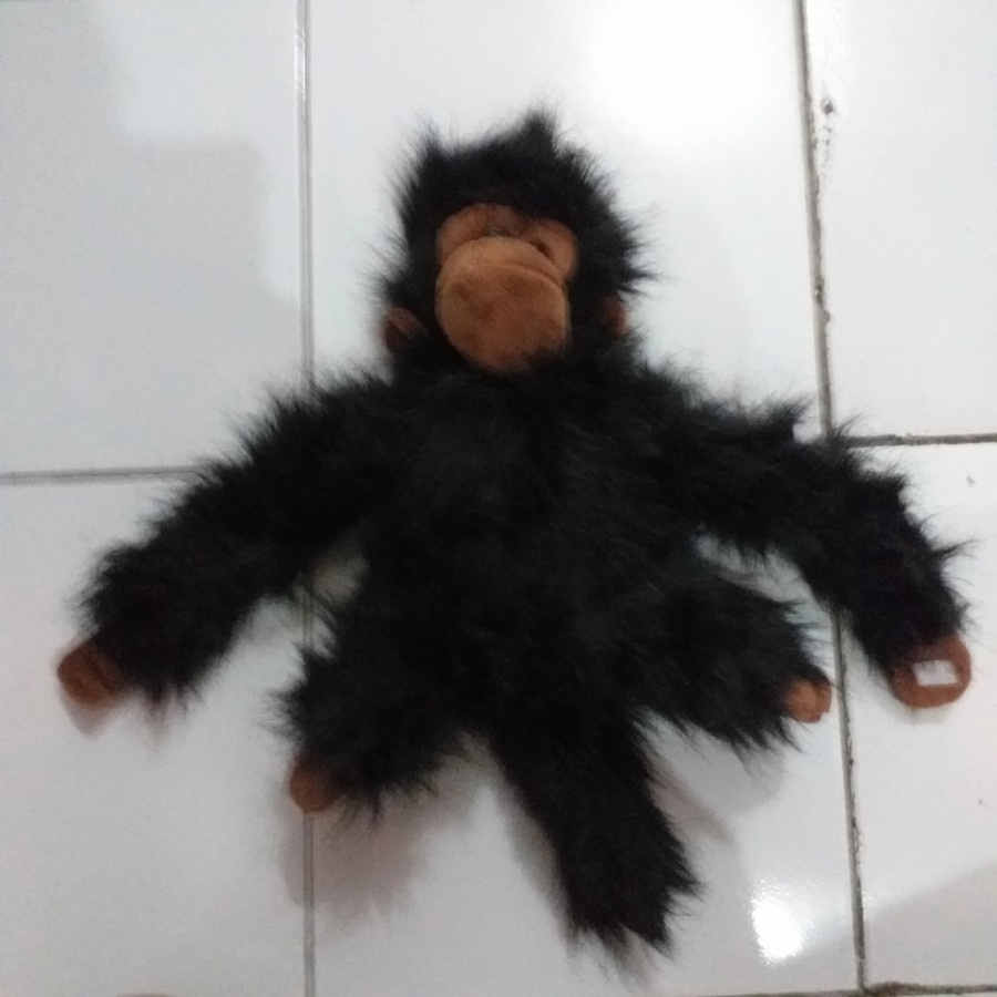 Boneka Monyet Monkey Kera Bulu Tinggi 35 cm/Monyet Lucu GEMAS