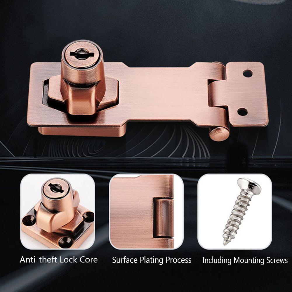 Suyo Keyed Hasp Lock Buckle Zinc Alloy Lemari Kabinet Bebas Pukulan