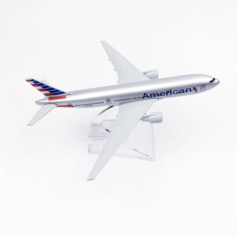 American Airlines B777 Pesawat Model Boeing 777 Die Cast Metal Pesawat Model Mainan 16CM