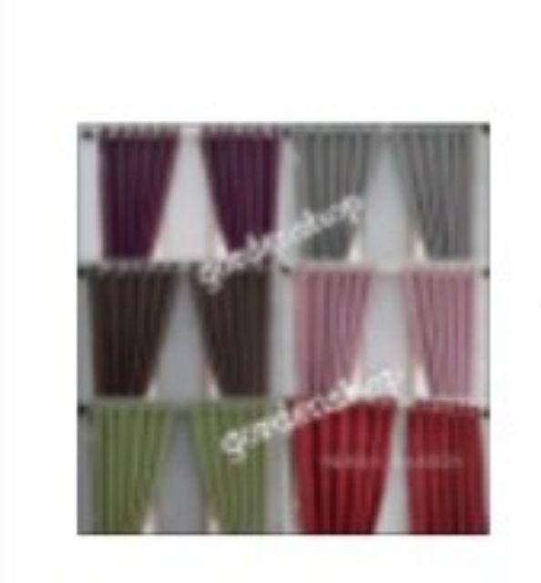 Gordyn Gorden Blackout Polos Jendela Pintu Merah Tua Abu Cerah Coklat Tua Gorden Rumah Gordyn Blazer