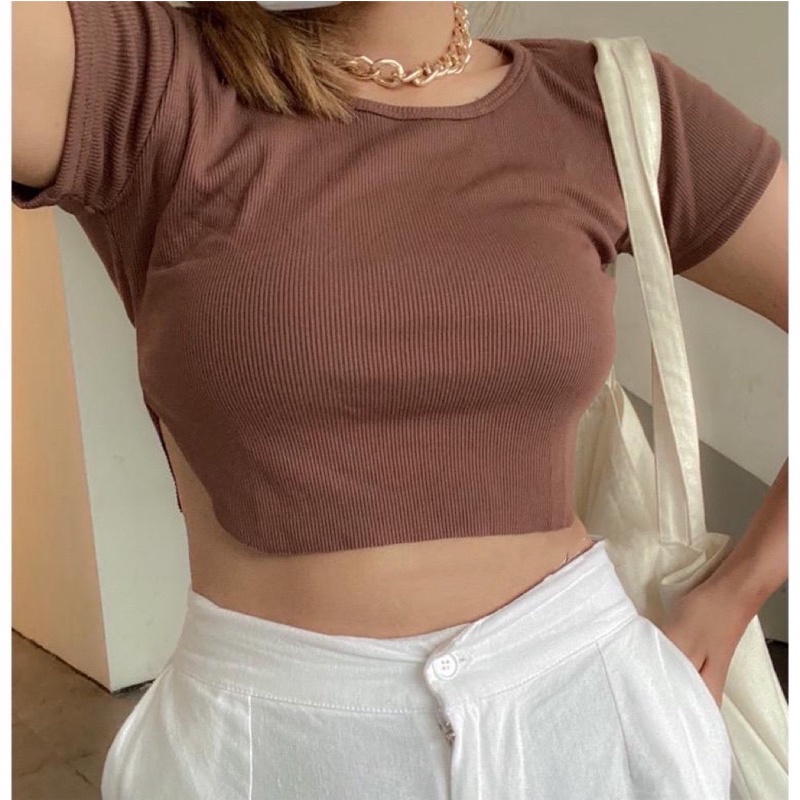 Ery Crop Top Wanita RIB (LD 96, P 40)