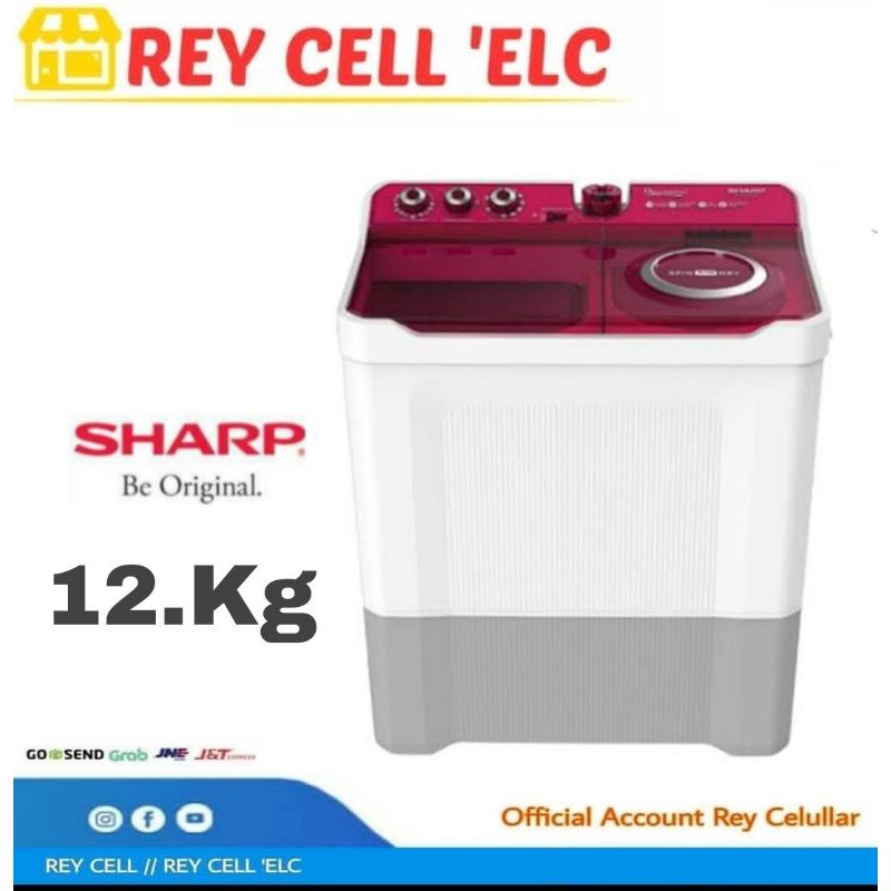 Sharp Mesin cuci tipe1270 12Kg 2 Tabung garansi resmi free ongkir bandar lampung