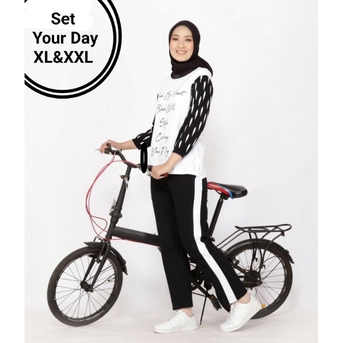 COD☑️SETELAN WANITA/SET YOUR DAY/SET TRAINING/SET BIKE/2SIZE(XL&amp;XXL)PAKAIAN  OLAH RAGA MURAH/PAKAIAN SENAM/STELAN JUMBO/SETELAN OLAH RAGA MUSLIMAH/GOOD QUALITY