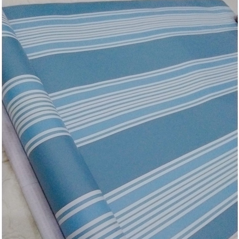 wallpaper roll 45cmx8m salur biru