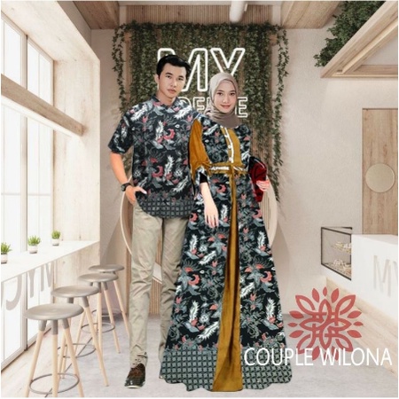 [NEW ARRIVAL] SARIMBIT BATIK COUPLE GAMIS WILONA - GAMIS BUSUI - GAMIS COUPLE SPESIAL BAJU LEBARAN -