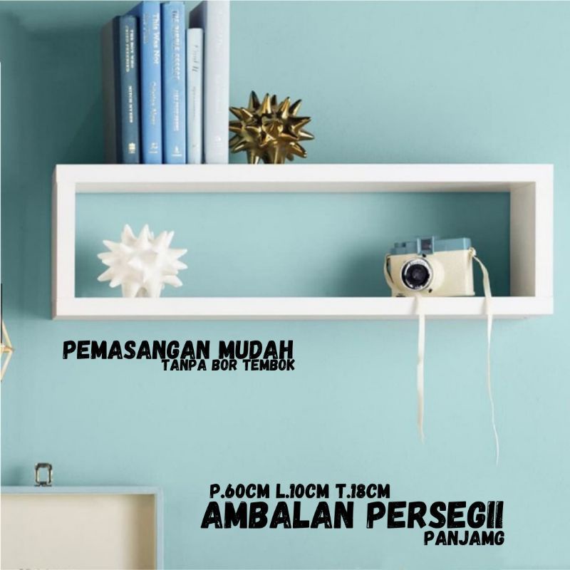 RAK DINDING KOTAK MINIMALIS / RAK AMBALAN