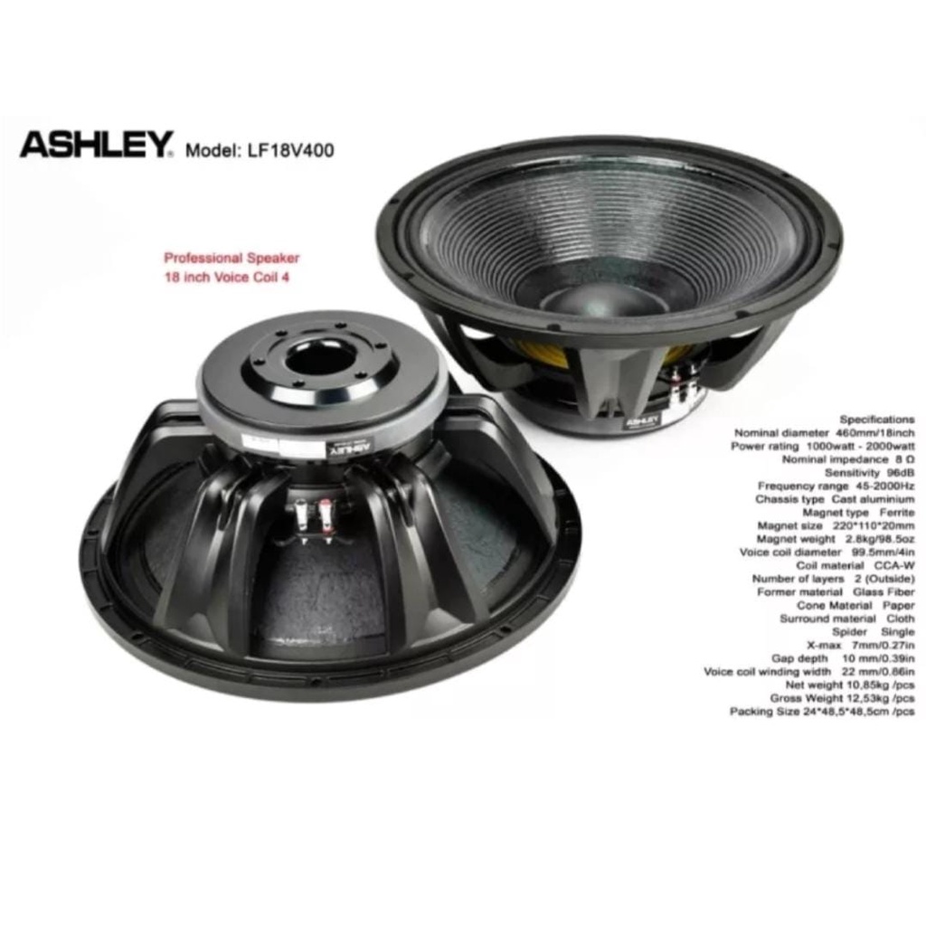 Speaker komponen Ashley lf18v400 / lf18 v400 / lf 18v400 18inch