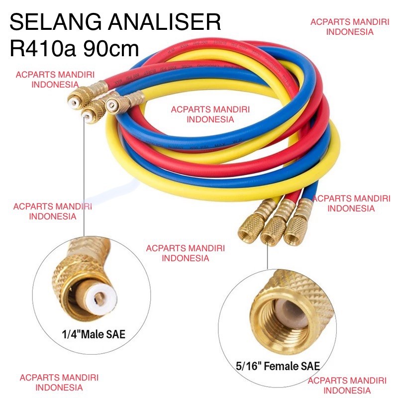 selang manifold R410/R32 1 set panjang 100cm