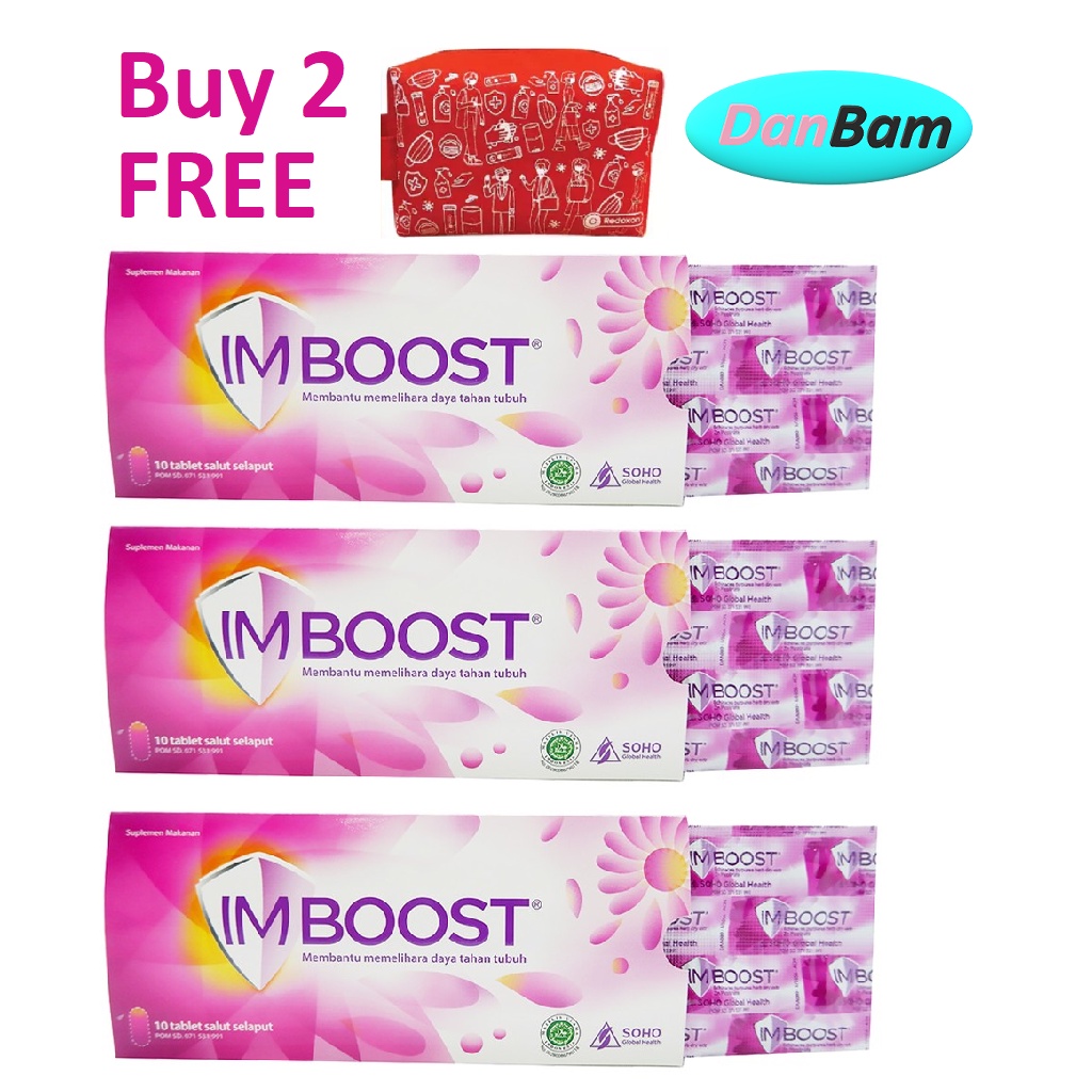 Imboost Tablet Daya Tahan Tubuh - 1 Strip @10 Tablet - Isi 3 Pack