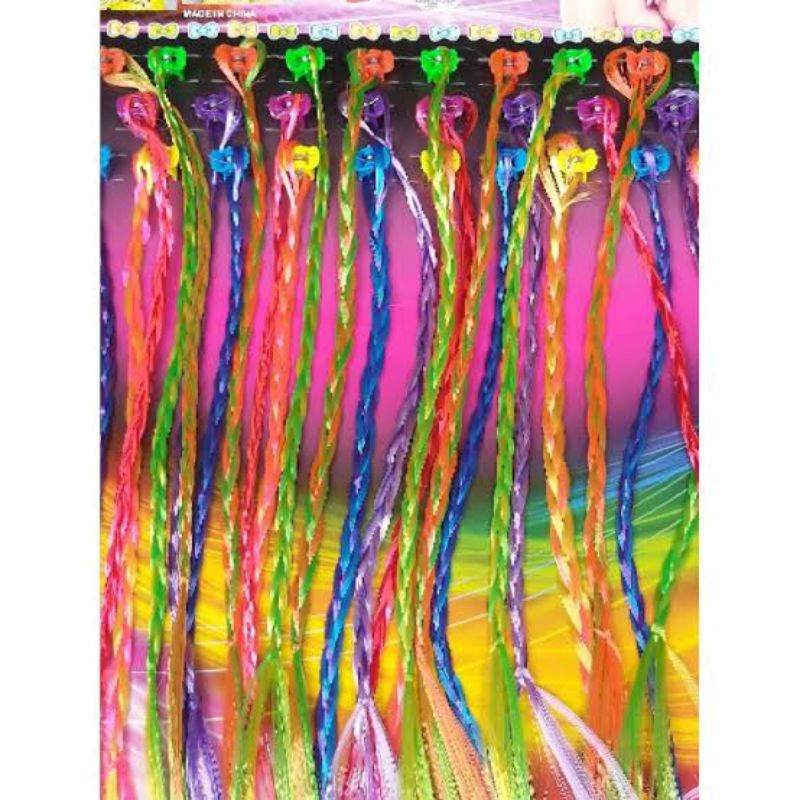 Rambut Palsu Sambung MAINAN ANAK RAMBUT PALSU WARNA WARNI