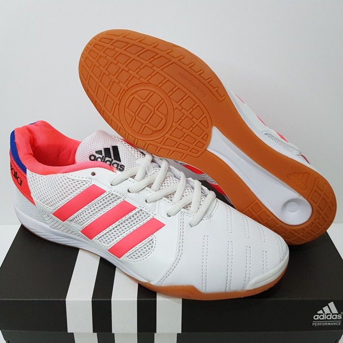 READY Sepatu Futsal Adidas Top Sala IN White Signal Coral TERMURAH