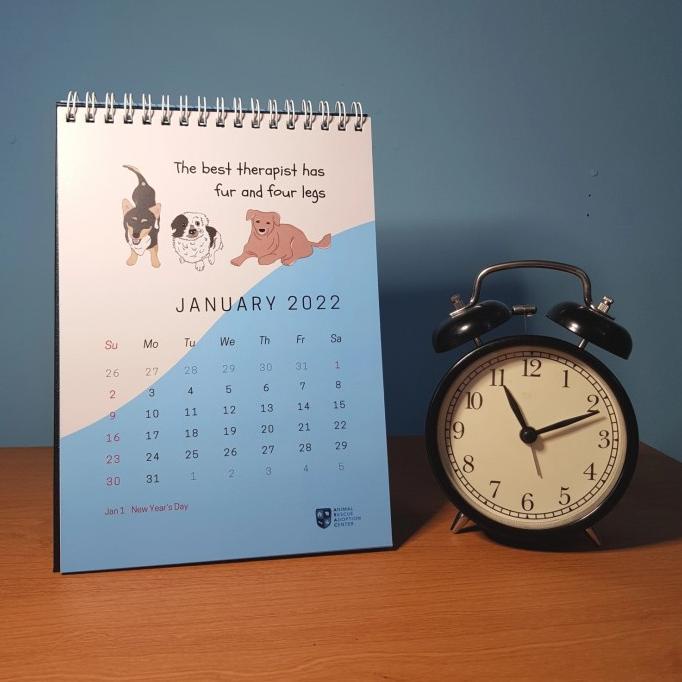 

~@~@~@~@] [Ready] 2022 Rumah ARAC Calendar - A5 Spiral ( Biru, 8 lembar kartun)