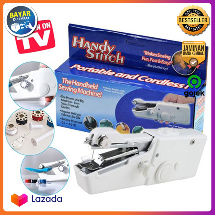 Handy Stitch Mesin Jahit Portable - Handheld Sewing Machine - Mesin Jahit Tangan praktis - EH009