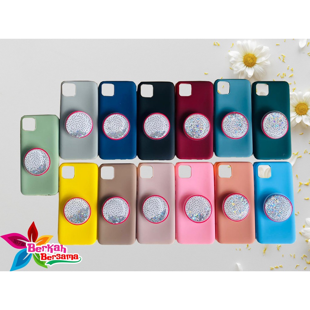 Softcase popsocket glitter candy oppo A3s A1k A5 A9 2020 A7 F9 A5s A31 A52 A92 A37 A53 A33 2020 A83 BB1203