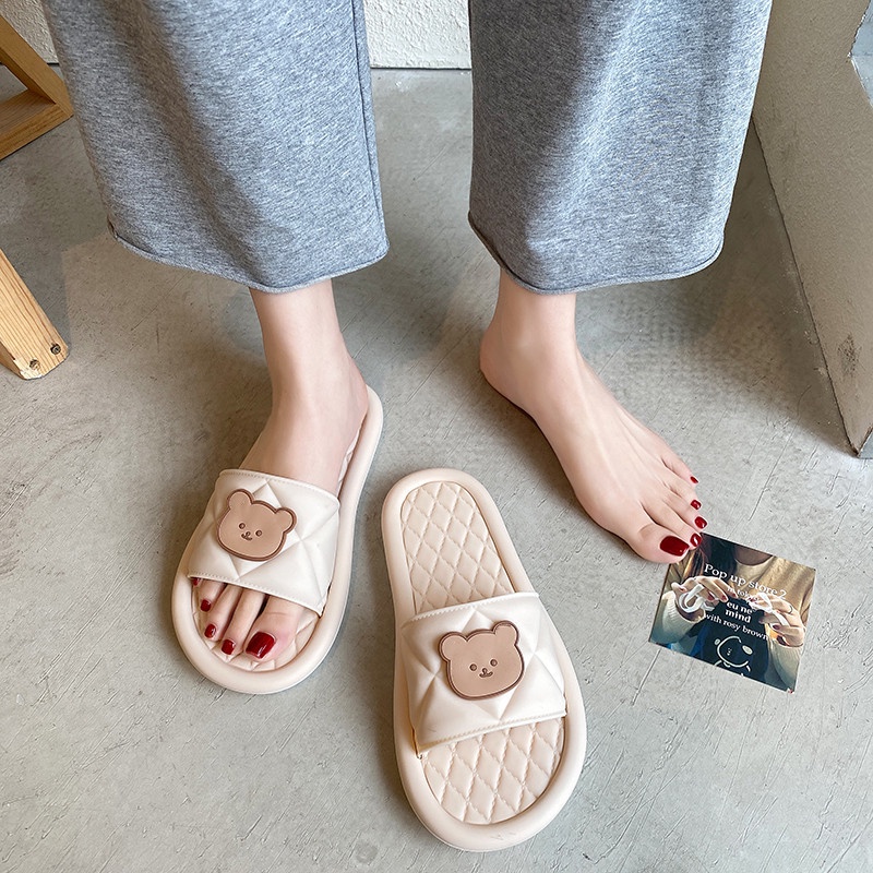 [littlecrab] Sendal Rumah Berkualitas Bear Atas Sandal Lucu Unik Beruang Keren Trendy Sandal Empuk Sendal Karet Korean Style