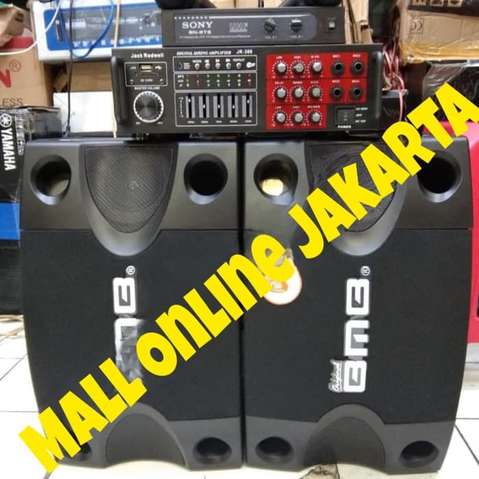 Paket karaoke sound system bmb 8 inch mic wireless bluetooth