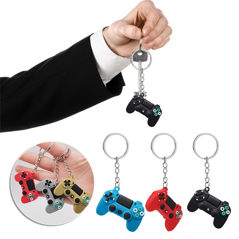 TK Creative Mini Game Console Controller Keychain Cartoon Model Joystick Handle Key Chain