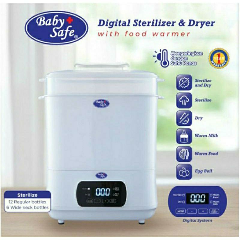 Babysafe Digital  Sterillizer &amp; driyer STE01/mesin sterillizer /sterilisasi