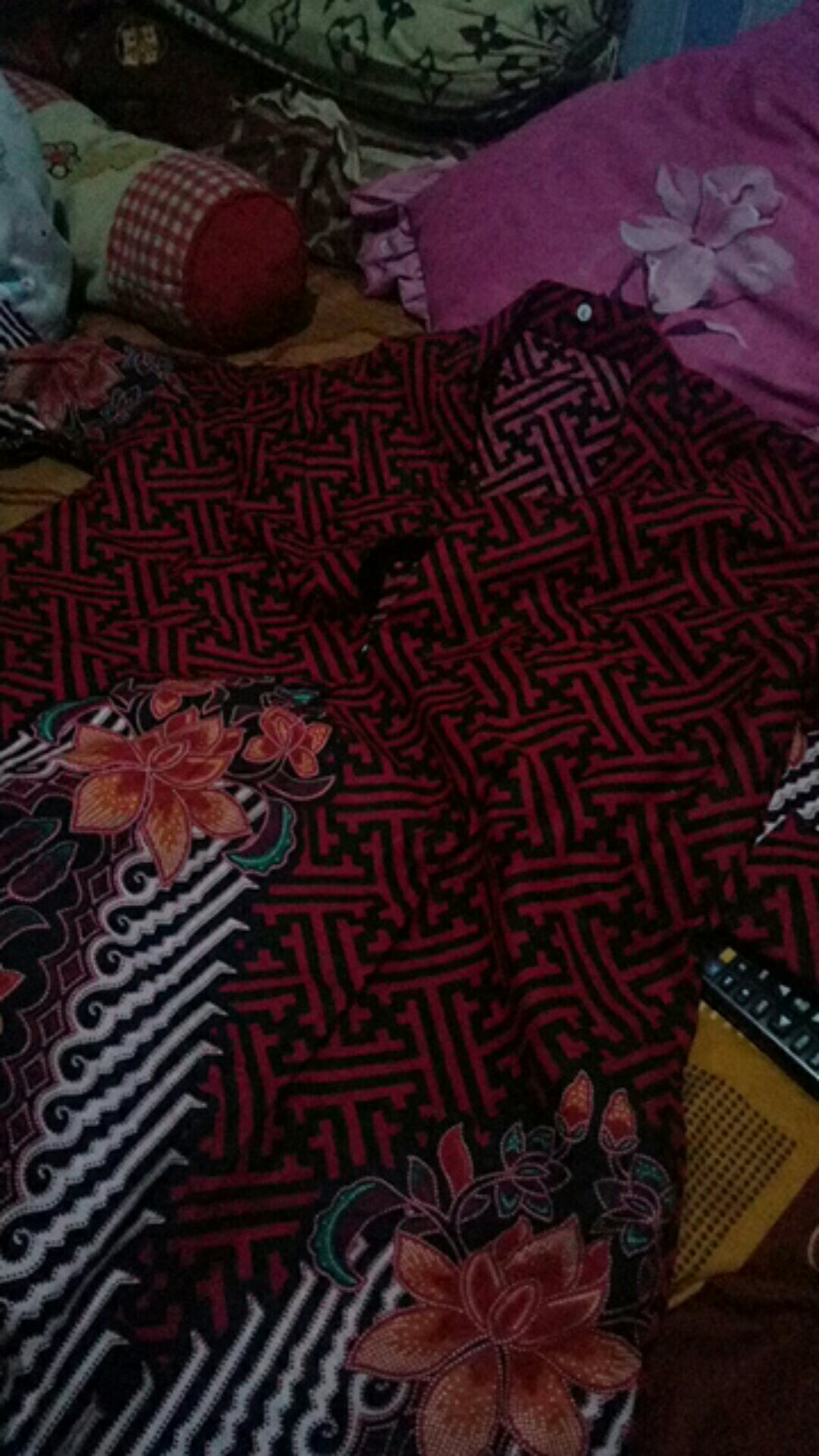 Batik Couple Keluarga Sania Ruffle Ori Ndoro Jowi Dnt Bata Merah