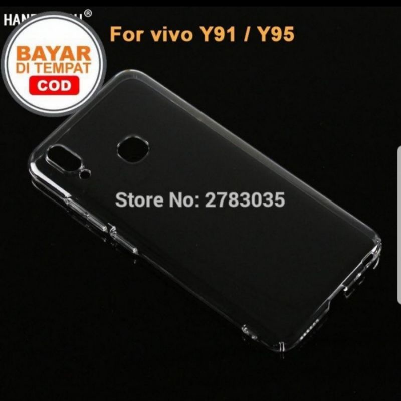 Vivo Y91 - Y95 - Clear Hardcase Casing Cover Transparan Bahan Mika