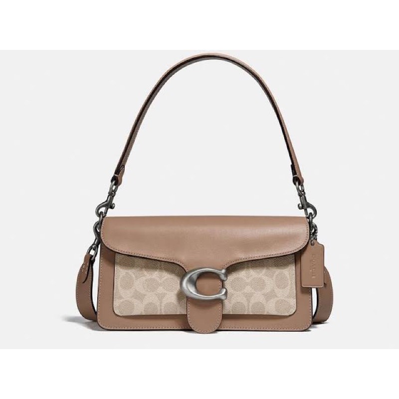 Coach Tabby 26 with Signature Canvas in taupe