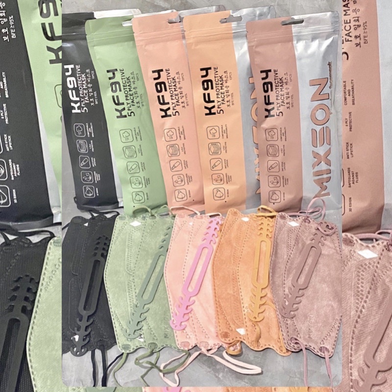 Masker MIXSON KF94 5 Ply Premium Earloop Warna Warni 10 Pcs 5Ply KF 94