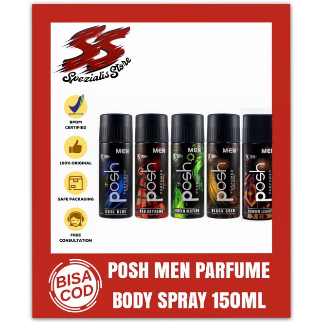 Jual Posh Men Body Spray Cologne 150 ml Posh perfumed body spray