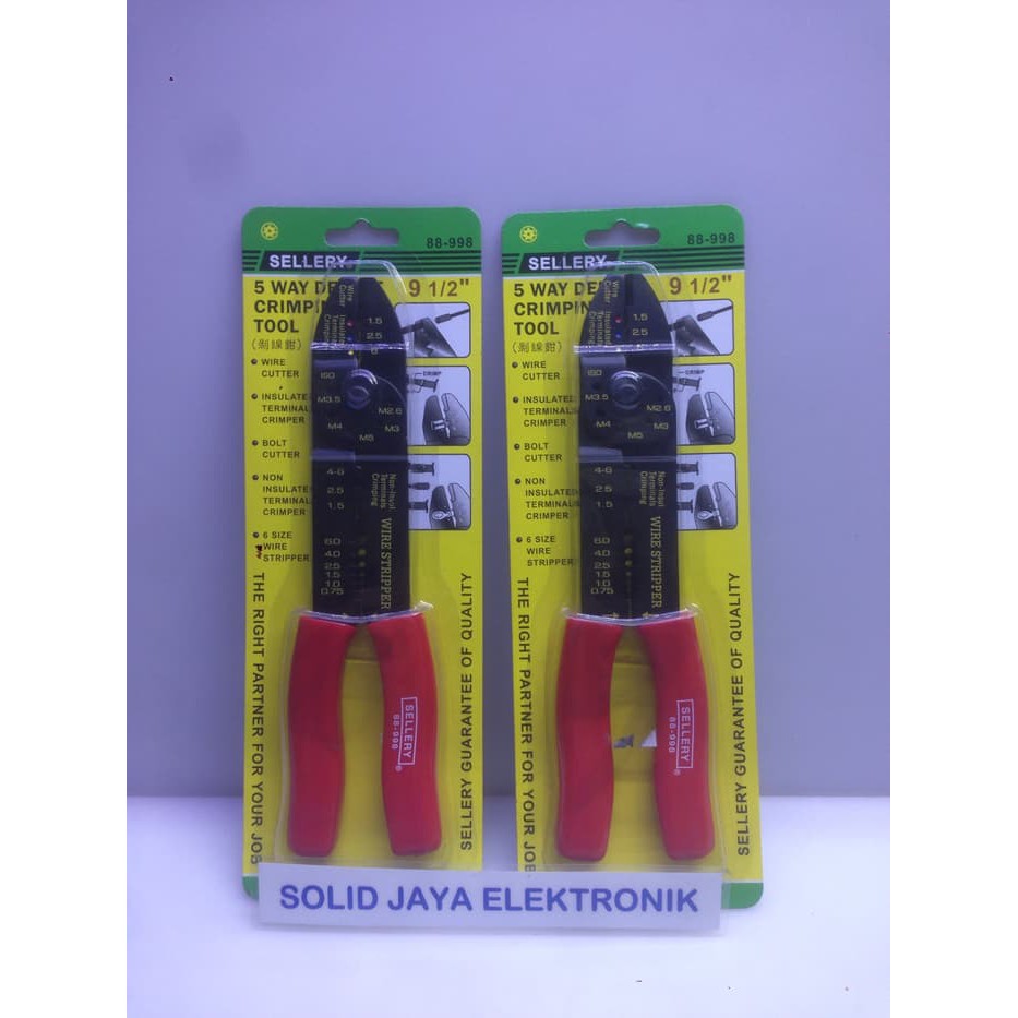 TANG SKUN TANG PENGUPAS KABEL CRIMPING TOOLS 9.5 INC