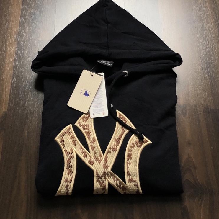 Dijamin Miring harga.. SWEATER HOODIE MLB YANKEES NY YN - BILIK HITAM FULLTAG MIRROR LIKE ORIGINAL J
