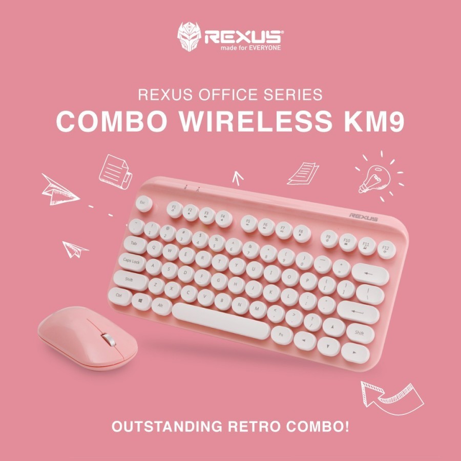 Trend-Rexus Keyboard Mouse Wireless Keyboard Wireless KM9 Combo