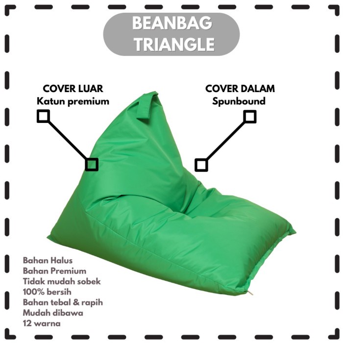 Bean Bag Plus Isi Murah Triangle Beanbag Dewasa Size M Penting Abu Abu Shopee Indonesia