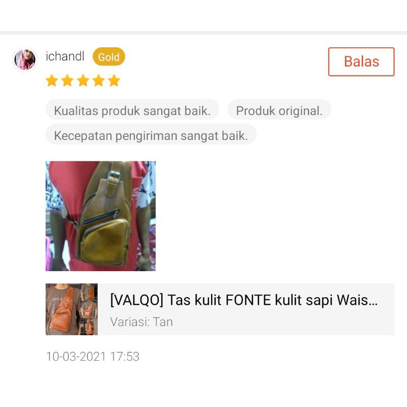 [VALQO] Tas FONTE Kulit Sapi Waist bag Tas dada Slingbag Tas Selempang Pria Wanita bisa COD