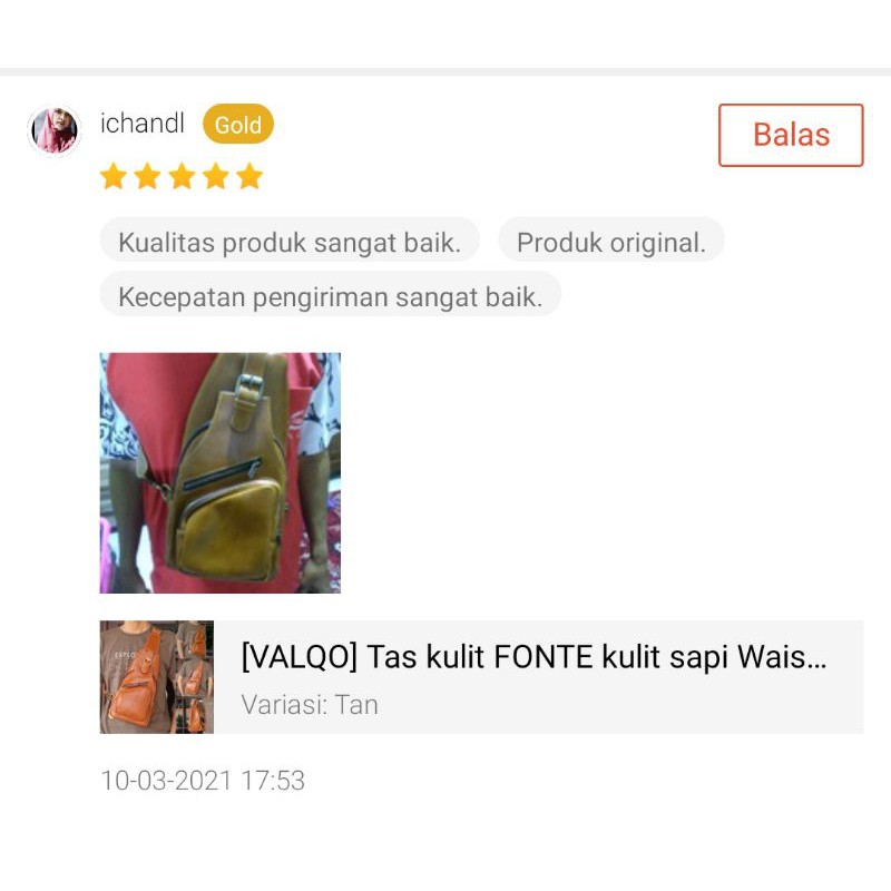 [VALQO] Tas FONTE Kulit Sapi Waist bag Tas dada Slingbag Tas Selempang Pria Wanita bisa COD