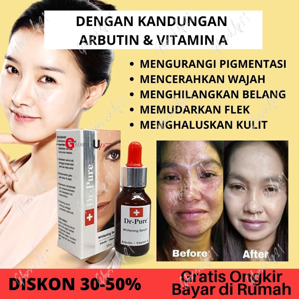 SERUM WAJAH DR PURE SERUM WHITENING - SERUM PENCERAH WAJAH