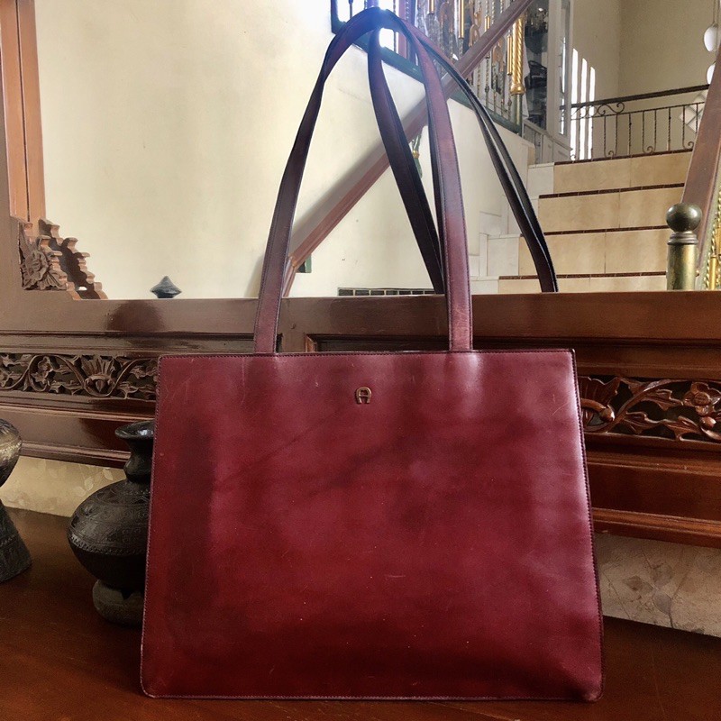 tas aigner original second preloved kulit asli branded bekas authentic