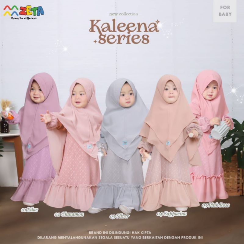 Gamis Baby Set Hijab kaleena series By Zeta outfit