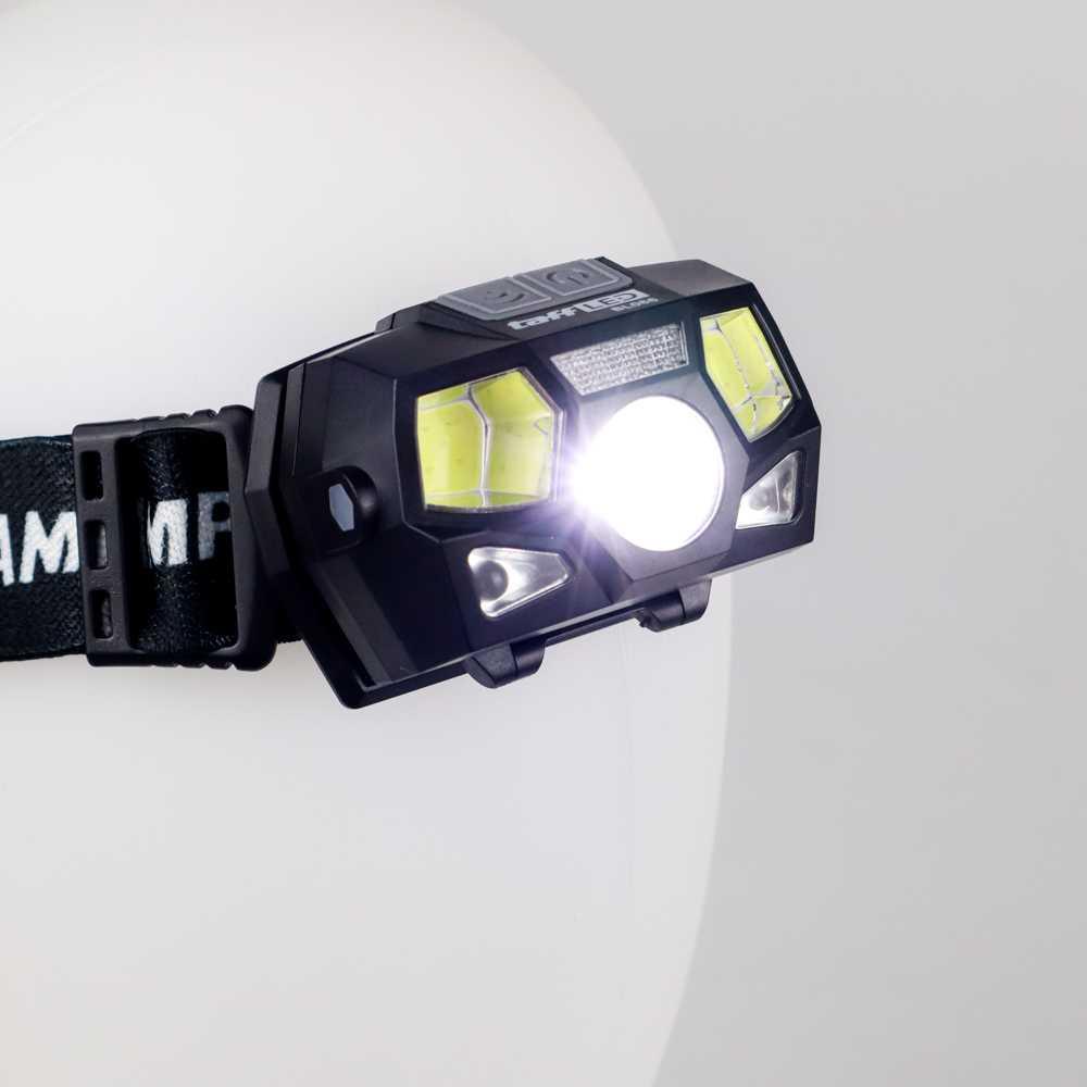 TaffLED Headlamp Rechargeable USB senter Kepala LED Motion XPE+COB 10000 Lumens BL066