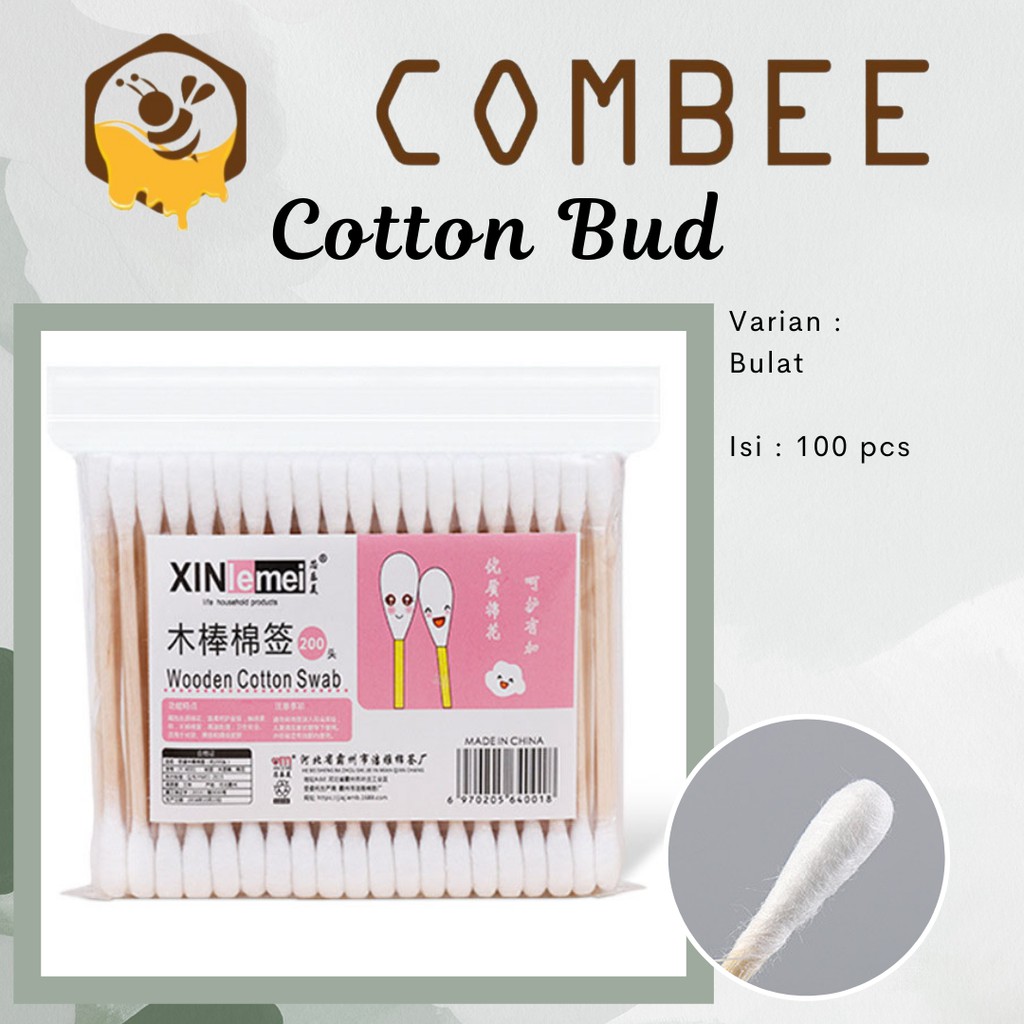 Cotton Bud Bulat / Spiral Batang Bambu / Kertas / Korek Telinga