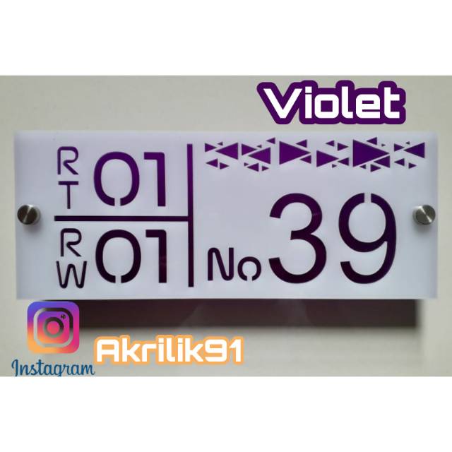 

Alamat Nomor Rumah Akrilik Acrylic Signage