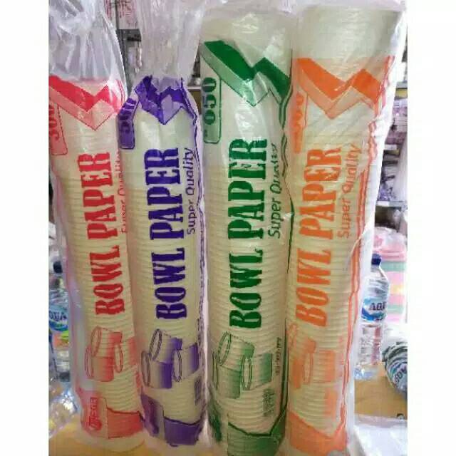 Paper bowl Paperbowl 360ml / 500ml / 650ml / 800ml dan Tutup