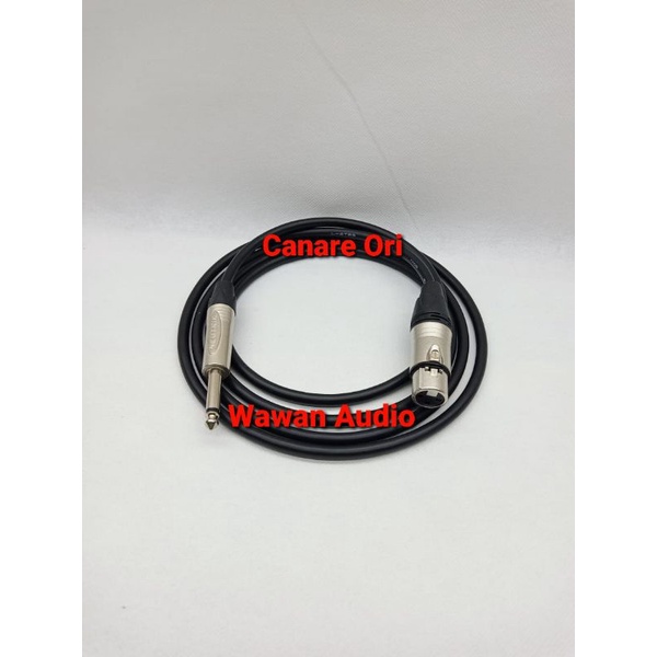 Kabel Mic Canare Plus Jack Neutrik Original 3 Meter